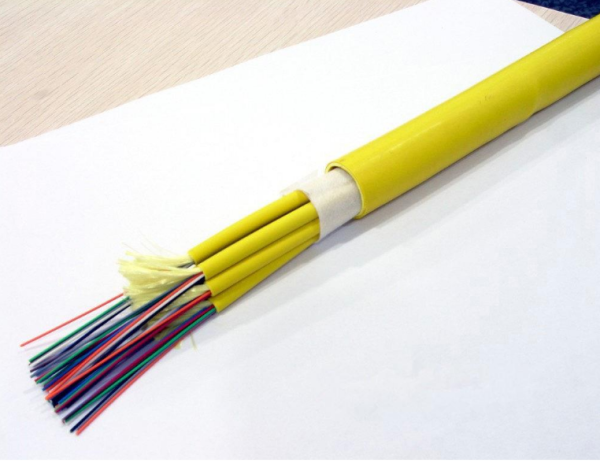 24 Core Flexible Indoor Fiber Optical Cable Armored Customizable TOEM