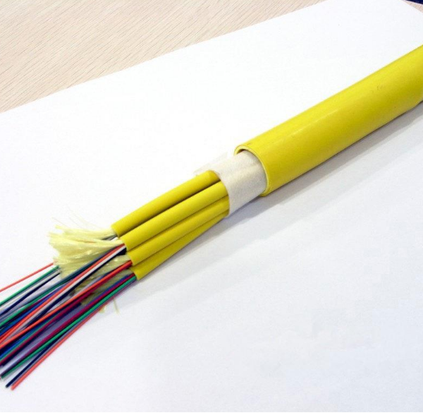 24 Core Flexible Indoor Fiber Optical Cable Armored Customizable TOEM