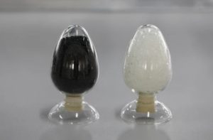 TPU elastomer cable sheath being flex tested on bending machine