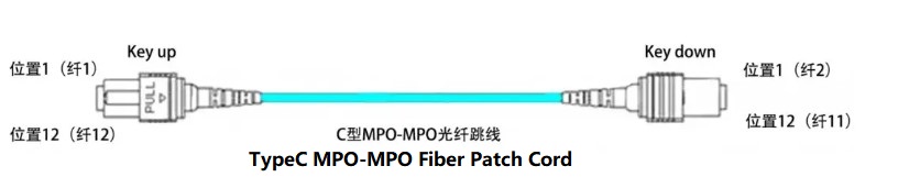 typeC MPO fiber pacth cord