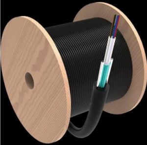 Gdfjh Opto electric composite cable cross-section showing fiber and copper conductors