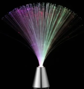 UV fiber delivering light to cure resin on a product in a manufacturing setting