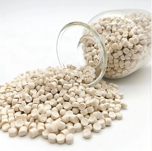 LSZH flame retardant polyolefin pellets being extruded into cable sheath